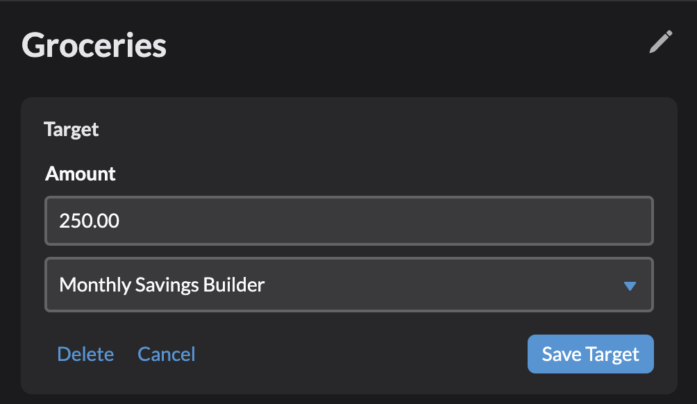 Monthly savings builder